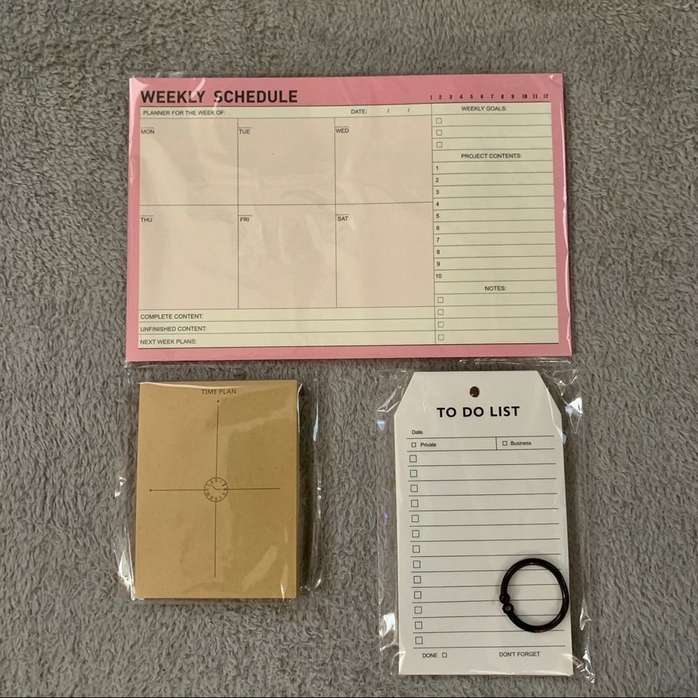 3 pcs planner set